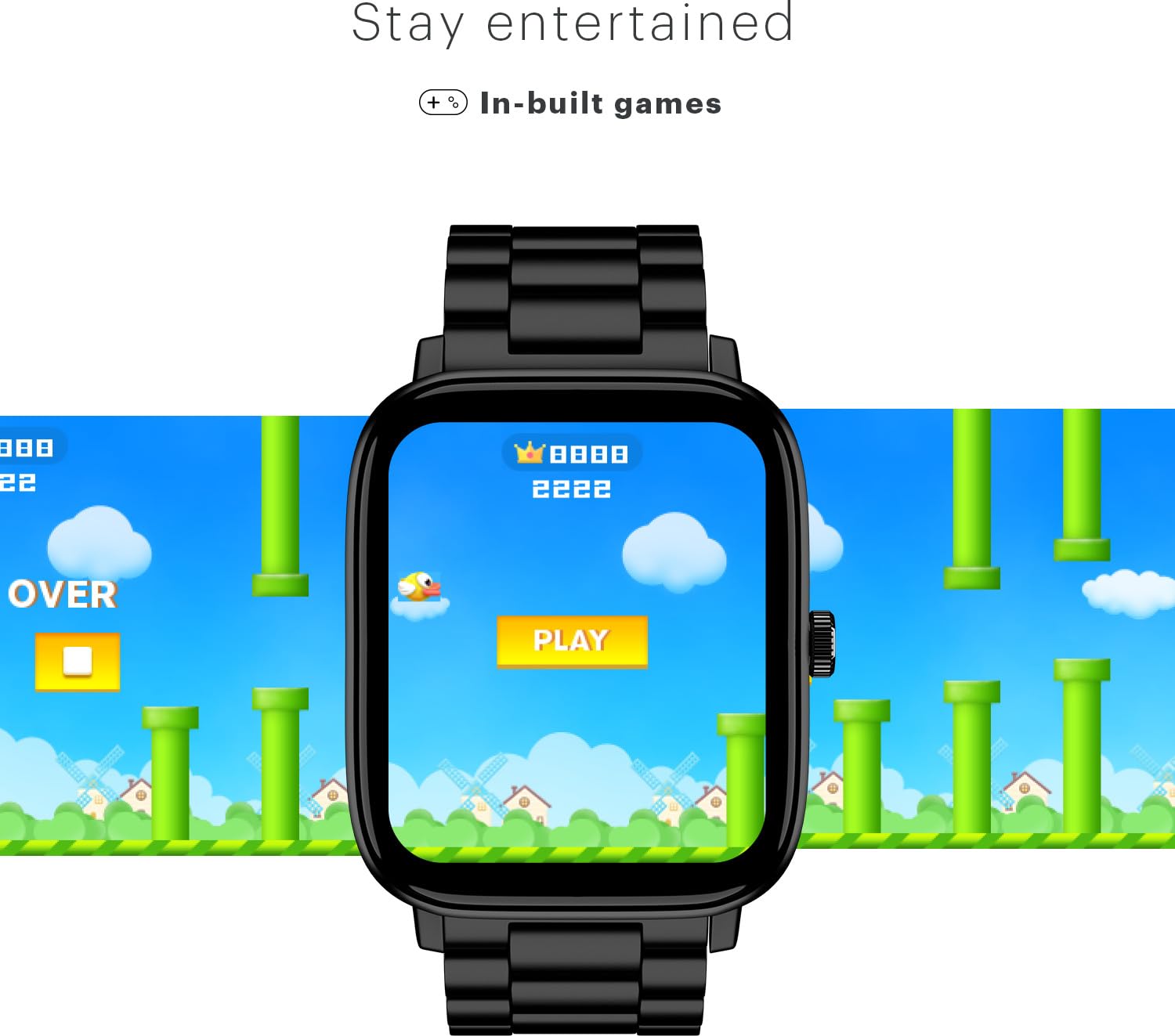 Noise Pulse 2 Pro [New Launch] 1.8" Vibrant Display, Bluetooth Calling Smart Watch for Men &amp; Women, 7 Days Battery Life, Metallic Finish, Built-in Games, Voice Assistance, Health Suite (Elite Black)